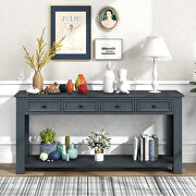 Navy console table for entryway hallway sofa table by La Spezia additional picture 14