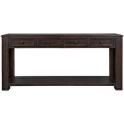 Espresso console table for entryway hallway sofa table by La Spezia additional picture 2