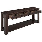 Espresso console table for entryway hallway sofa table by La Spezia additional picture 12