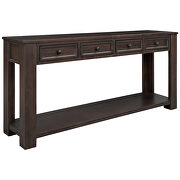 Espresso console table for entryway hallway sofa table by La Spezia additional picture 4