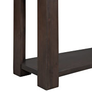 Espresso console table for entryway hallway sofa table by La Spezia additional picture 9