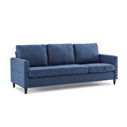 Modern blue linen fabric l-shape reversible sectional sofa by La Spezia additional picture 11