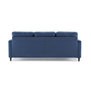 Modern blue linen fabric l-shape reversible sectional sofa by La Spezia additional picture 19