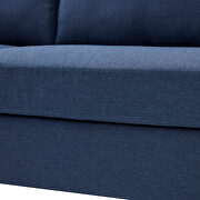 Modern blue linen fabric l-shape reversible sectional sofa by La Spezia additional picture 7