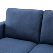 Modern blue linen fabric l-shape reversible sectional sofa by La Spezia additional picture 9