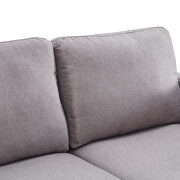 Modern gray linen fabric l-shape reversible sectional sofa by La Spezia additional picture 7