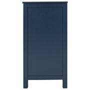 Navy blue wood accent buffet sideboard storage cabinet with doors and adjustable shelf by La Spezia additional picture 4