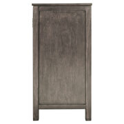 Gray wood accent buffet sideboard storage cabinet with doors and adjustable shelf by La Spezia additional picture 7
