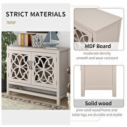 Cream white wood accent buffet sideboard storage cabinet with doors and adjustable shelf by La Spezia additional picture 14