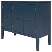 Navy blue modern accent storage wooden cabinet with adjustable shelf by La Spezia additional picture 2