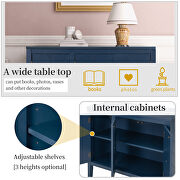 Navy blue modern accent storage wooden cabinet with adjustable shelf by La Spezia additional picture 15