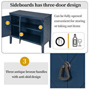 Navy blue modern accent storage wooden cabinet with adjustable shelf by La Spezia additional picture 16