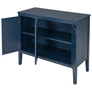 Navy blue modern accent storage wooden cabinet with adjustable shelf by La Spezia additional picture 3