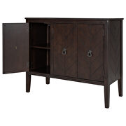 Brown modern accent storage wooden cabinet with adjustable shelf by La Spezia additional picture 5