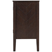 Brown modern accent storage wooden cabinet with adjustable shelf by La Spezia additional picture 6