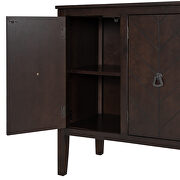 Brown modern accent storage wooden cabinet with adjustable shelf by La Spezia additional picture 7