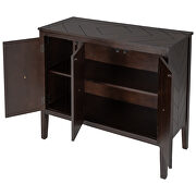 Brown modern accent storage wooden cabinet with adjustable shelf by La Spezia additional picture 8