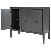Gray modern accent storage wooden cabinet with adjustable shelf by La Spezia additional picture 12