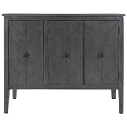 Gray modern accent storage wooden cabinet with adjustable shelf by La Spezia additional picture 14
