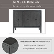 Gray modern accent storage wooden cabinet with adjustable shelf by La Spezia additional picture 16