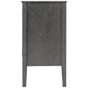 Gray modern accent storage wooden cabinet with adjustable shelf by La Spezia additional picture 3