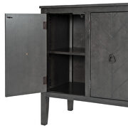 Gray modern accent storage wooden cabinet with adjustable shelf by La Spezia additional picture 5