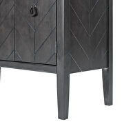 Gray modern accent storage wooden cabinet with adjustable shelf by La Spezia additional picture 6