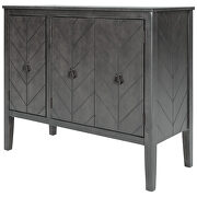 Gray modern accent storage wooden cabinet with adjustable shelf by La Spezia additional picture 7