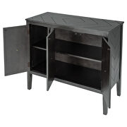 Gray modern accent storage wooden cabinet with adjustable shelf by La Spezia additional picture 10
