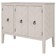 Cream white modern accent storage wooden cabinet with adjustable shelf by La Spezia additional picture 12
