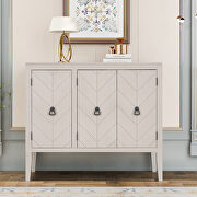 Cream white modern accent storage wooden cabinet with adjustable shelf by La Spezia additional picture 13