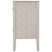 Cream white modern accent storage wooden cabinet with adjustable shelf by La Spezia additional picture 3