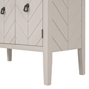 Cream white modern accent storage wooden cabinet with adjustable shelf by La Spezia additional picture 10