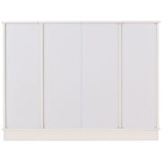 Tempered glass large storage space adjustable shelves buffet in white by La Spezia additional picture 8