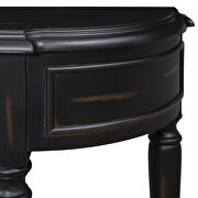 Black retro circular curved design console table with open style shelf by La Spezia additional picture 7