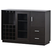 Kitchen functional sideboard with glass sliding door in espresso by La Spezia additional picture 12