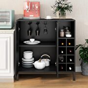 Black finish buffet with wine racks storage by La Spezia additional picture 12