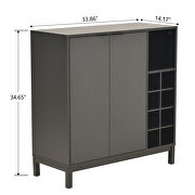 Black finish buffet with wine racks storage by La Spezia additional picture 3