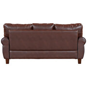 Dark brown pu leather upholstery mid-century sofa by La Spezia additional picture 6