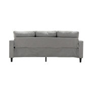 Gray linen sectional sofa with handy side by La Spezia additional picture 11