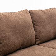 Brown linen sectional sofa with handy side by La Spezia additional picture 3