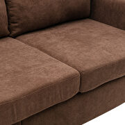 Brown linen sectional sofa with handy side by La Spezia additional picture 4