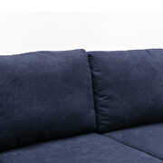 Blue linen sectional sofa with handy side by La Spezia additional picture 8