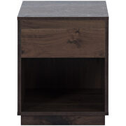 Midcentury modern nightstand in dark brown by La Spezia additional picture 7