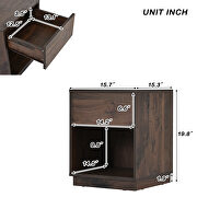 Midcentury modern nightstand in dark brown by La Spezia additional picture 8