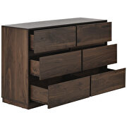 Midcentury modern 6 drawers dresser in dark brown by La Spezia additional picture 2