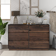 Midcentury modern 6 drawers dresser in dark brown by La Spezia additional picture 5