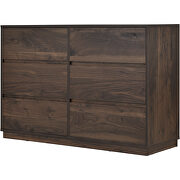 Midcentury modern 6 drawers dresser in dark brown by La Spezia additional picture 6