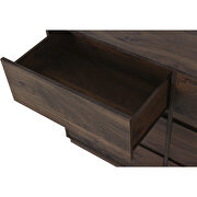 Midcentury modern 6 drawers dresser in dark brown by La Spezia additional picture 7