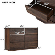 Midcentury modern 6 drawers dresser in dark brown by La Spezia additional picture 8